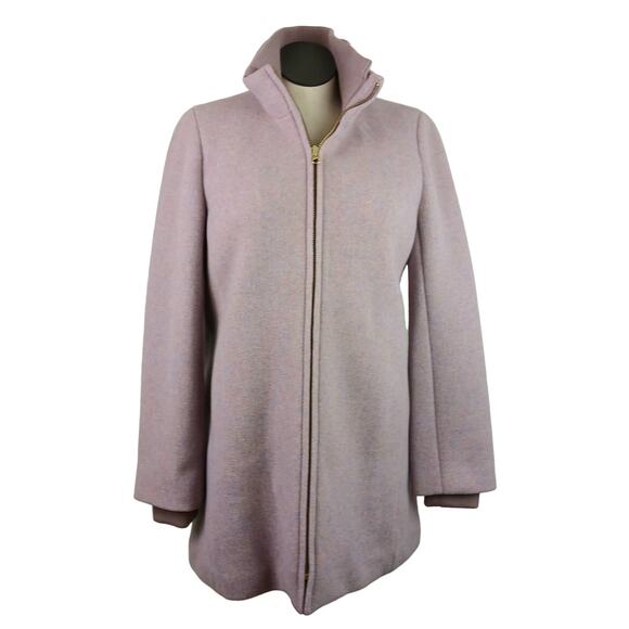 J.Crew SZ 14 Lodge Coat in Italian  Nello Gori Stadium-Cloth Wool Lilac NWT $365 - Picture 4 of 9